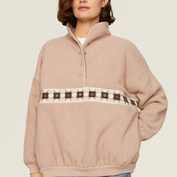 Madewell Sherpa Popover Sweater - Picture 3 of 3